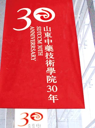 山東中藥技術(shù)學(xué)院形象識別及30年校慶品牌設(shè)計(jì)—豎幅設(shè)計(jì)展示