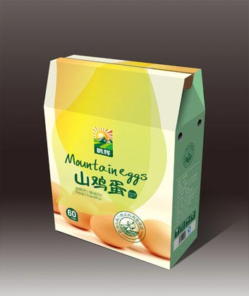 鵬輝雞蛋包裝設計—山雞蛋包裝設計效果圖方案一